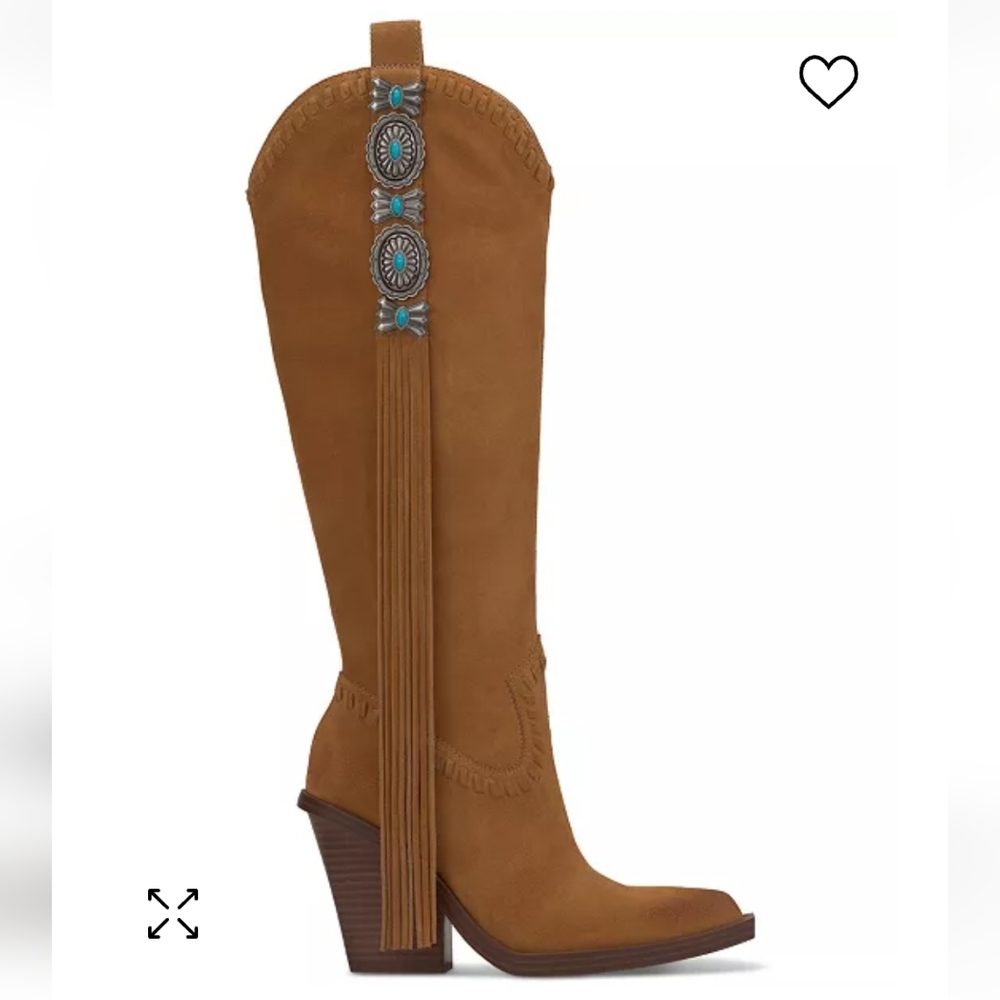 Jessica Simpson Lisabeth Leather Suede Boots - Picture 3 of 9